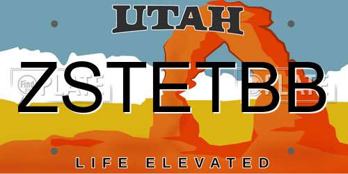 ZSTETBB Utah License Plate