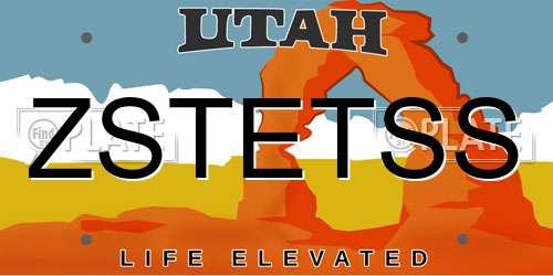 ZSTETSS Utah License Plate