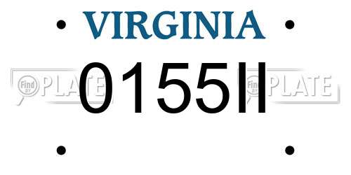 0155II Virginia License Plate