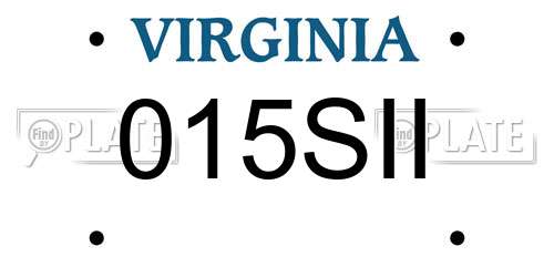 015SII Virginia License Plate