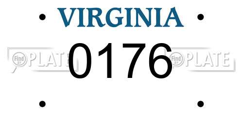 0176 Virginia License Plate