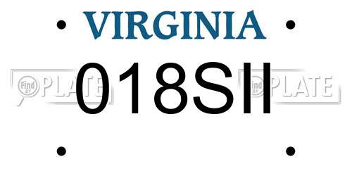 018SII Virginia License Plate