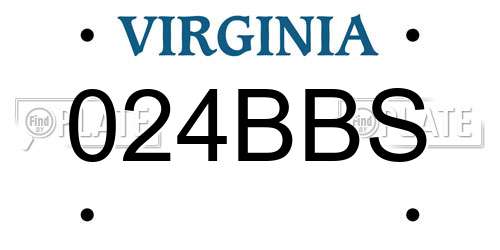 024BBS Virginia License Plate