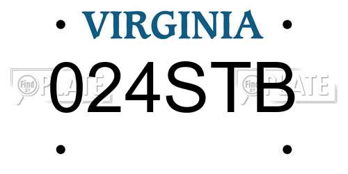 024STB Virginia License Plate