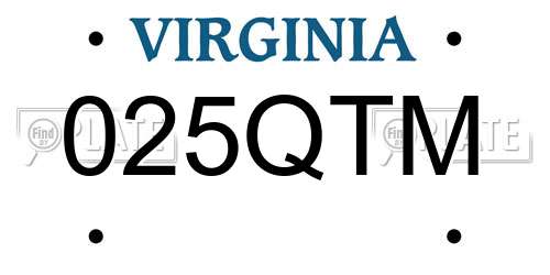 025QTM Virginia License Plate
