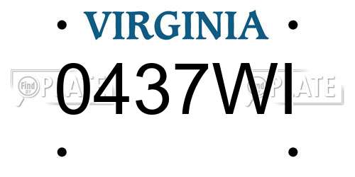 0437WI Virginia License Plate