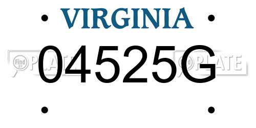 04525G Virginia License Plate