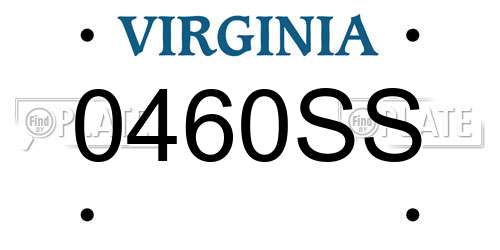 0460SS Virginia License Plate