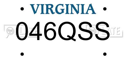 046QSS Virginia License Plate