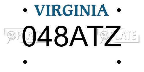 048ATZ Virginia License Plate