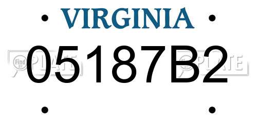 05187B2 Virginia License Plate