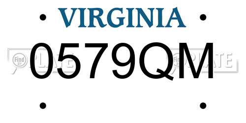 0579QM Virginia License Plate