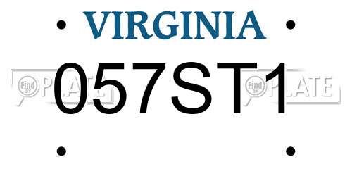 057ST1 Virginia License Plate