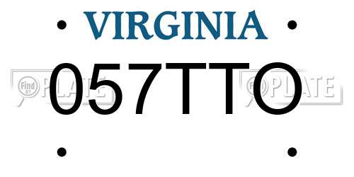 057TTO Virginia License Plate