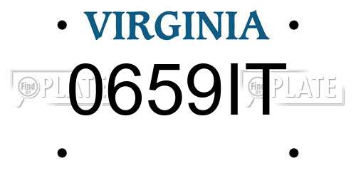 0659IT Virginia License Plate