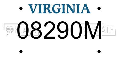 08290M Virginia License Plate