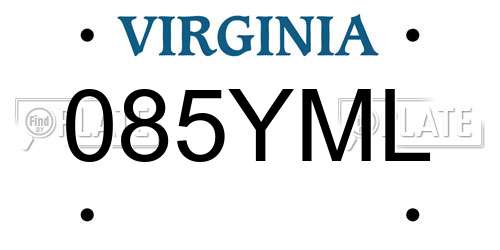 085YML Virginia License Plate