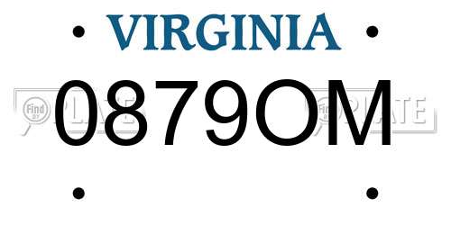 0879OM Virginia License Plate