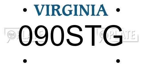 090STG Virginia License Plate