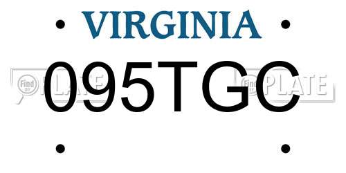 095TGC Virginia License Plate