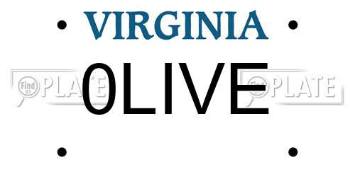 0LIVE Virginia License Plate