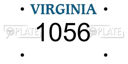 1056 Virginia License Plate
