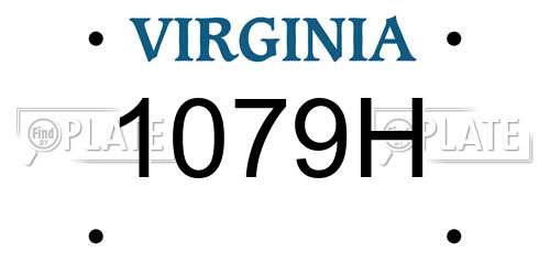 1079H Virginia License Plate