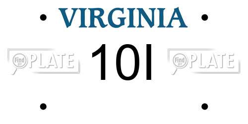 10I Virginia License Plate