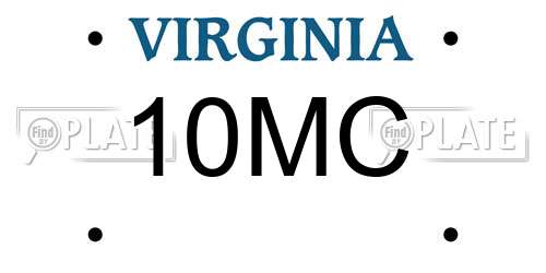 10MC Virginia License Plate