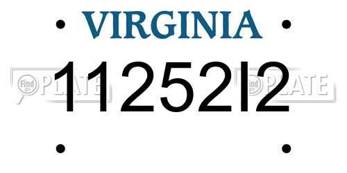 11252I2 Virginia License Plate