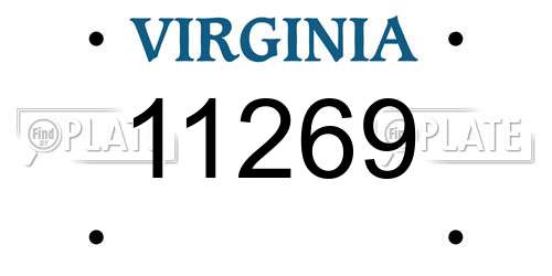 11269 Virginia License Plate