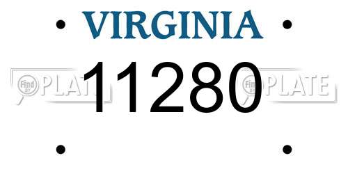 11280 Virginia License Plate