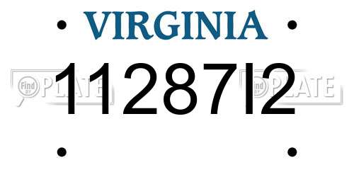 11287I2 Virginia License Plate