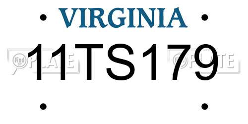 11TS179 Virginia License Plate