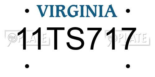 11TS717 Virginia License Plate