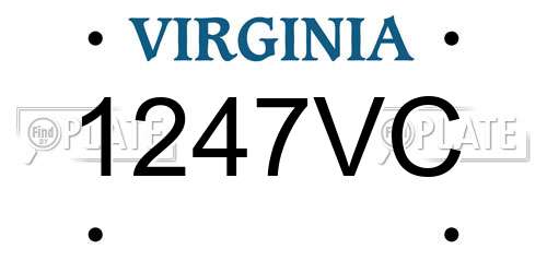 1247VC Virginia License Plate