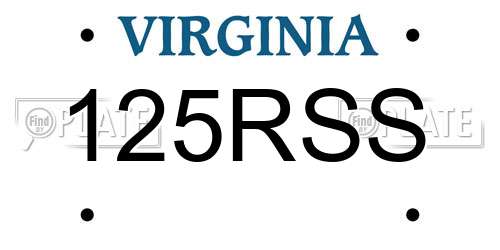 125RSS Virginia License Plate