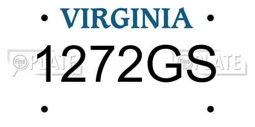 1272GS Virginia License Plate