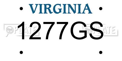 1277GS Virginia License Plate