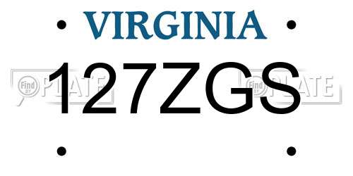 127ZGS Virginia License Plate
