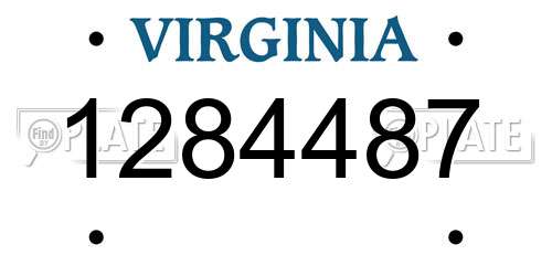 1284487 Virginia License Plate