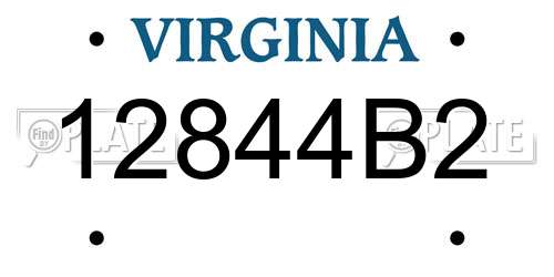 12844B2 Virginia License Plate