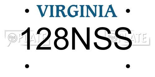 128NSS Virginia License Plate