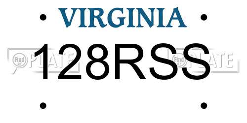 128RSS Virginia License Plate