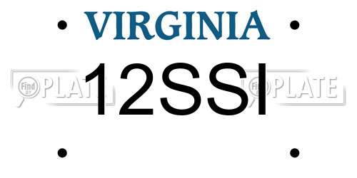 12SSI Virginia License Plate