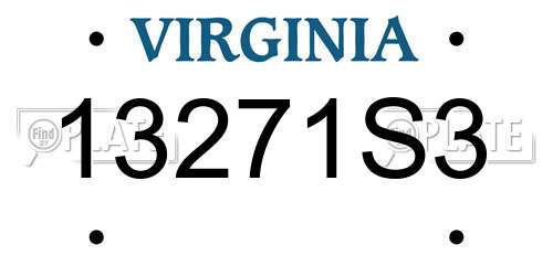 13271S3 Virginia License Plate