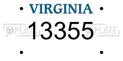 13355 Virginia License Plate