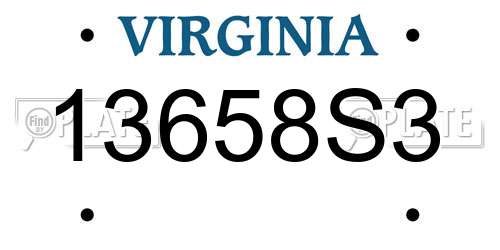 13658S3 Virginia License Plate