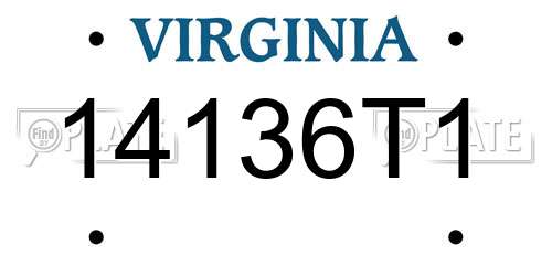 14136T1 Virginia License Plate