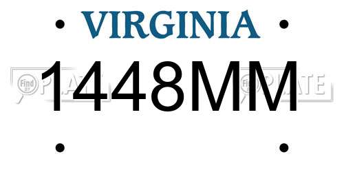 1448MM Virginia License Plate
